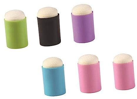 EXCEART 6 Stück Finger Schwamm Daubers für Stempelfarbe Ink Farbe PVC Sponge 3X1,7X1,7cm Selbstgemacht Bastelprojekte Scrapbooking Kartenherstellung