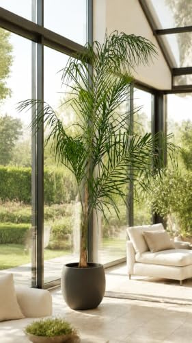 Königinpalme 180-200 cm - Arecastrum romanzoffianum - Pflegeleichte Zimmerpalme - Große Grünpflanze für Innenräume