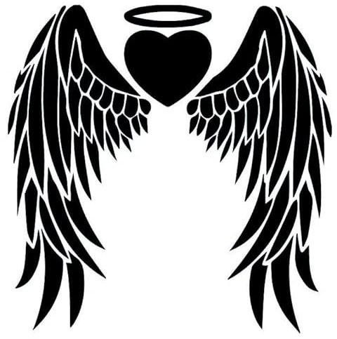 Tatuaje ÁNGEL - Temporalis® | Tatuajes temporales adultos, vegano y resistente al agua – Cosmético certificado por la UE – Dura 1 a 2 semanas [ Tattoo Corazón con ala de ángel ]