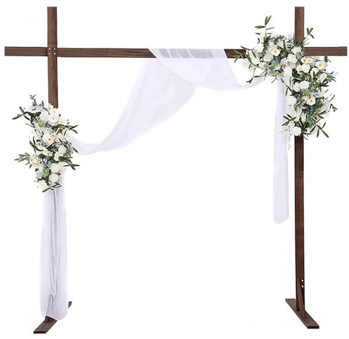 LISHAOHU 7.6ft Hochzeit Bogen Quadratischer Hochzeitsbogen Aus Holz Kann Dekorieren Und Verschönern Stabil Und Haltbar Leicht Zu Installieren Geeignet Für Hochzeitsfeiern Garten-Dekorationen