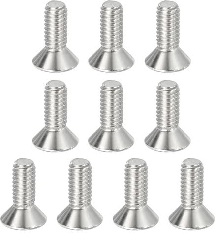 PATIKIL 5/16-18 x 7/8 Tornillos de Cabeza Plana Avellanada, Paquete de 10 Pernos Avellanados Planos Hexagonal de Acero Inoxidable 304 18-8 Rosca Completa Grado 6.8