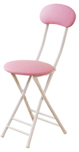 Sgabello da Bar Pieghevole, Sgabello da Bar Pieghevole da 17,5 Pollici con Schienale, Sgabello da Bar Imbottito Rotondo Portatile, Sedia da Bar Pieghevole per Cucina, casa, Giardino, campegg