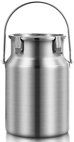 Acier Inoxydable Seau De Transport De Lait Seau À Vin Pot Lait Peut pour Liquide Stockage Solide Cuve De Fermentation, Baril Scellé 304 Pot A Lait INOX Bidon Alimentaire 3L
