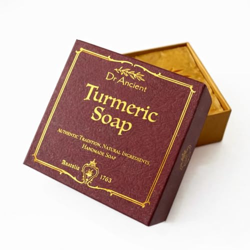 Kurkuma Seife – Signature Geschenkbox Edition – Handgemachte Botanische Naturseife mit Ölen – 140 g Luxus Geschenkidee