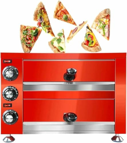 BTOIASYHF Forno A Pizza Elettrica da Banco, Macchina per Pizza Commerciale Interno Domestica, Grill Pizza in Acciaio Inossidabile A 2 Livelli, 110 V