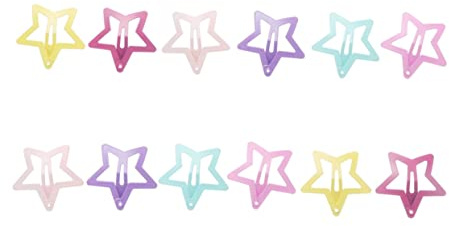 Gatuida 6 Pair Five-pointed Star Hairpin Spray Paint Hair Clips for Girls Pack for Birthday and Christmas Parties Hair Pins for Boys and Girls