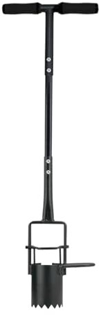 Fioriera per bulbi, strumento per trapiantare il giardino, portatile, di precisione, multiuso, in acciaio, ergonomico, scavatore per allentare il suolo, trapianto, cura del