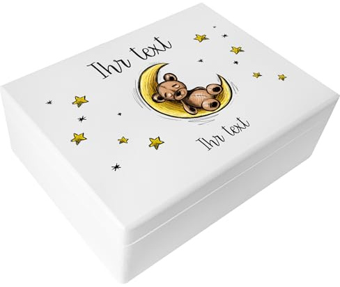 Creative Deco Weiße Personalisierte Geschenke Baby Holzkiste Spielzeugkiste | mit Wunschnamen | Spielzeug Aufbewahrung | Aufbewahrungsbox Kinder Spielzeugbox Geschenkkiste Geschenkbox