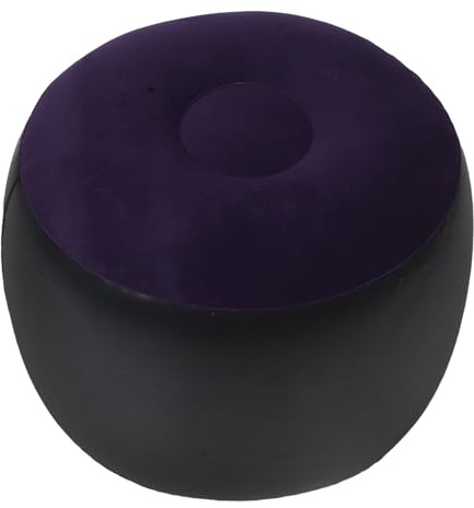 Alipis Aufblasbarer Fußhocker Outdoor Rund Faltbarer Camping Hocker mit Wetterfestem Kissen Ergonomische Fußstütze Kompakt und Leicht für Wandern und Reisen