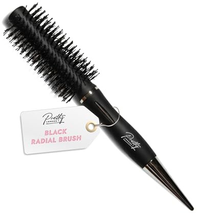 Pretty London – Hair Brush for Women (Radial Hairbrush - Black)