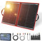 DOKIO 100W 18V Faltbar Solarmodule Monokristalline mit Solarregler(Lcd-Anzeige + 2 Usb-Ausgang) FüR 12v Batterie, AGM, Gelbatterie, SäUrebatterie, Generatoren