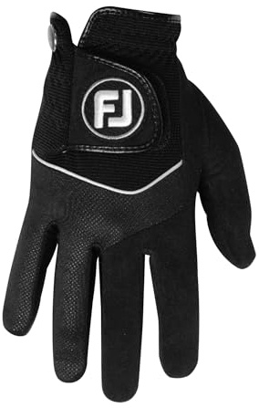 Footjoy Raingrip Herren-Golfhandschuhe, Schwarz, Größe S
