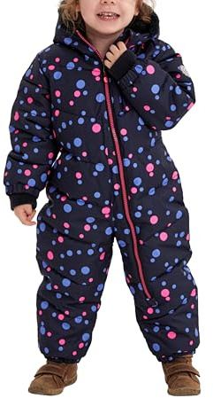 Killtec Karter Mini - Mono de esquí para niños con Capucha, Columna de Agua de 10.000 mm, otoño/Invierno, Infantil, Color Azul Oscuro, tamaño 98/104