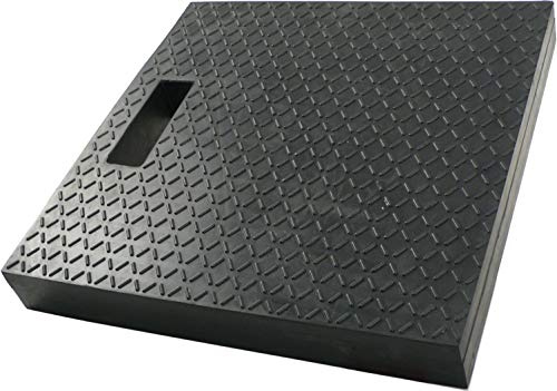 LASIPROFI - Unterleg-Schutzplatte aus Hartgummi 400x400x50 mm für Stützfüße und Ausleger | Unterlegplatte für Kran, Container, Gerüstbau, LKW