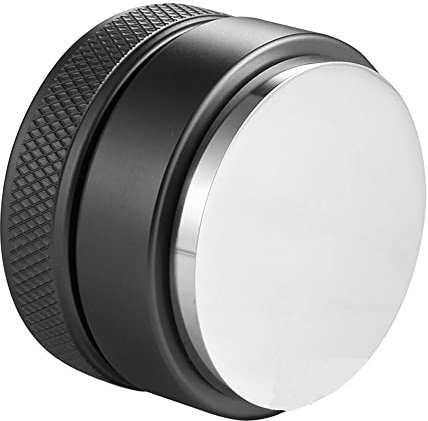 ANCLLO 58 mm Edelstahl-Kaffeestampfer-Basis, Kaffeebohnen-Pulverpresse, schwarz (flach)