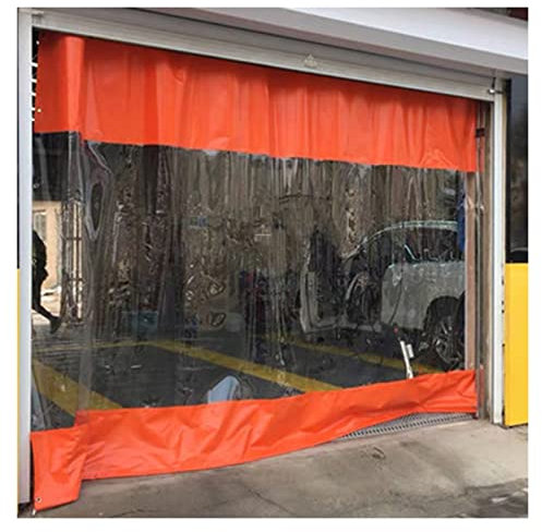 KFGDFD Telo Trasparente, Tenda per Porta Scorrevole per Autolavaggio, Telo Antipioggia per Balcone in PVC 0,5 mm, Adatto per Garage All'aperto, ECC, Misura 47 (Size : 1.6x2m)