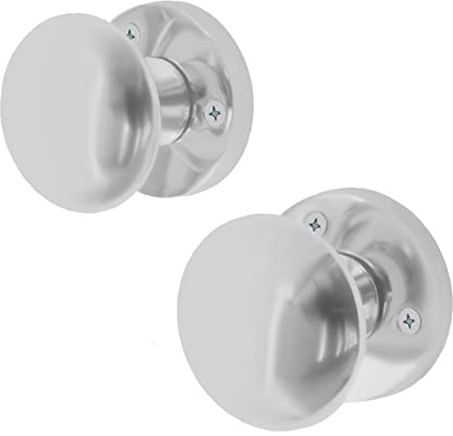 EAI Polished Chrome Door Knobs, 1 Pair - Victorian