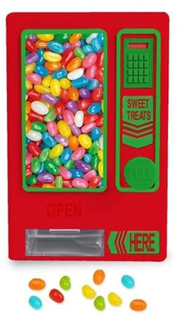YOBRO Süßigkeitenautomat, süßer Wending Machine für den Schreibtisch, manuelle Süßigkeitenmaschine, Geburtstags- und für Mädchen, Freunde (Red)