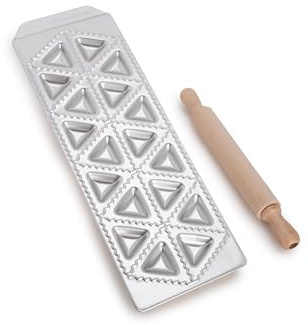 Imperia Raviolamp Ligne Classique. Moule à raviolis Fabriquè en Italie. Accessoire pour machine à pâtes. Accessoire de cuisine pour pâtes fraîches. Avec rouleau à pâtisserie (18 tortelli classici)
