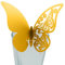 zalati Tarjetas de Lugar de Mariposa, 5 Piezas, Copa de champán y Vino, Tarjeta de Papel Ahuecada para decoración de Fiesta de Boda, Dorado