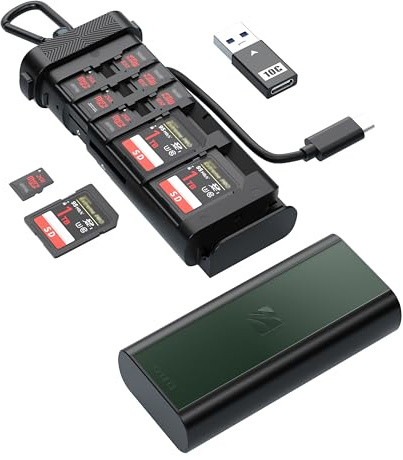 Freewell USB 3.2 Duo Reader Ultimate SD and Micro SD Card Reader & Holder | for Professional Photographers and Videographers (en anglais)