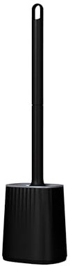 STARWAX - Brosse WC Silicone Double Face - Nettoyage Facile même dans Les endroits Difficiles - Séchage Rapide et sans Odeur - Robuste - Couleur Noire