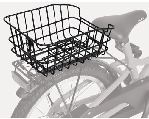 PUKY Chaos Container L | Gepäckträgerkorb für Kinderfahrrad | Passend für Z2 Steel 12 Steel Classic 12 YOUKE 12 | Kinderfahrrad Zubehör | Robust | Einfach zu montieren | schwarz