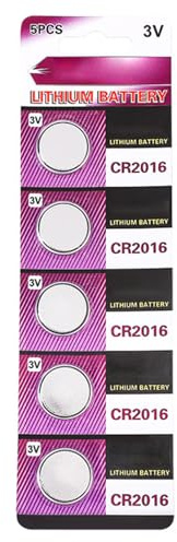 Wsdsgz Lot de 5 piles bouton CR2016 3 V au lithium CR2016 3 V pour petits appareils électroniques