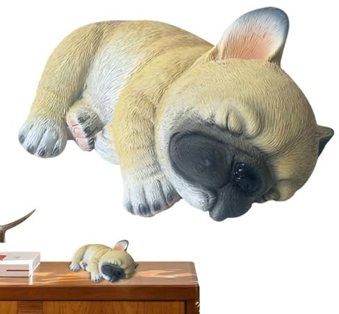 Statue de chien de jardin, figurine de chien d'ornement de jardin | Figurine animale peinte à la main réaliste - Décor extérieur réutilisable en résine, décorations d'halloween durables et résistantes