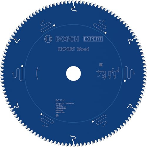 Bosch 1x EXPERT Wood cirkelsågklinga till bordssågar (för Mjukt trä, Hårt trä, Ø mm, Professional Tillbehör Nätdriven bordscirkelsåg)