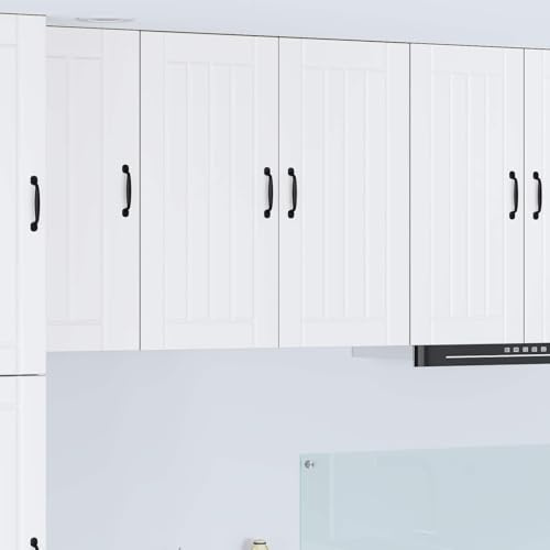 Mandloder Küchenschrank Weiß, 80x31x80cm Holzwerkstoff, robuster Küchenschrank mit Schiebetüren, vielseitiger Vorratsschrank für Küche, Esszimmer, Büro