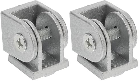 SOPOTUTU Lot de 2 Articulations Pivotantes en Alliage de Zinc Flexibles pour Profilé Aluminium 2020, Connecteurs Métalliques Robustes, Accessoires Industriels de Quincaillerie Pivotant