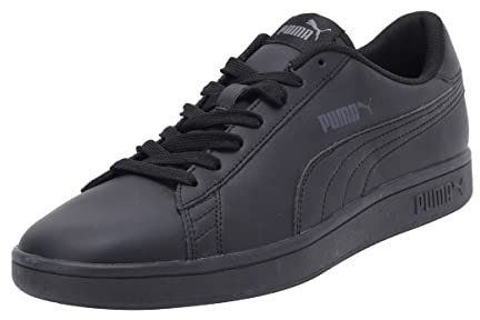 PUMA Unisex Puma Smash v2 L Low-Top, Puma Black-Puma Black, 44 EU