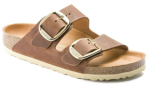 Birkenstock 1011073 Arizona Big Buckle cognac, Oiled Leather PIANELLE Donna, Cognac EU 42
