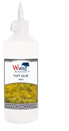 War World Scenics Colla per Ciuffi Erba Statica - Flacone da 500ml - Cespugli e Fogliame Modellismo