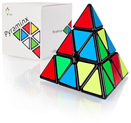 CUBIDI® - Zauberwürfel Pyramide - Spannender Brainteaser für Kinder und Erwachsene (mit Sticker)