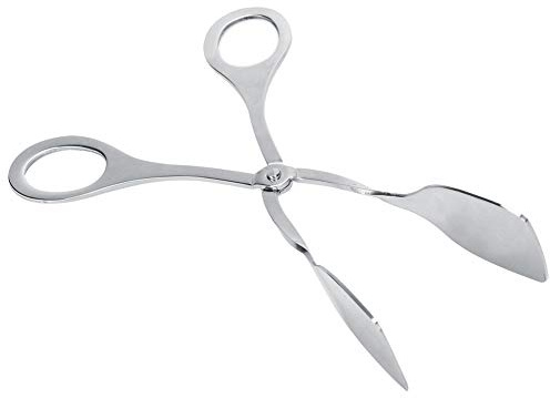 Serving Tongs Stainless Steel Scissor Tongs, Heavy Duty Kitchen Tongs for Cooking Grilling Baking Toasting, High Temperature Resistant
