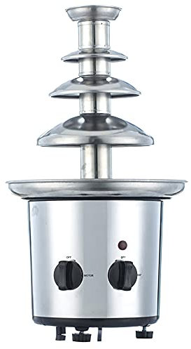 hzexun Máquina de fuente de chocolate DIY de cuatro capas, máquina de fusión de olla caliente en cascada, torre de fusión automática, fiesta, vida en el hogar