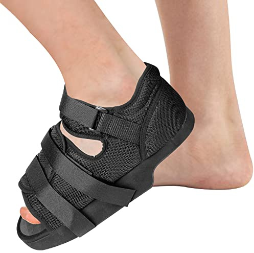 Shuyan Jiao Heel Wedge Healing Shoe Post Op Shoes Lightweight Heel Relief Medical Orthopedic Foot Brace Off-loading Shoes for Heel or Ankle Pain Ulcerations Feet Wounds for Men and Women (Medium)