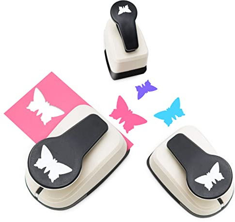 Schmetterling Locher, Schmetterling Papierstanzer, Locher für Papierhandwerk, Karton, Scrapbooks, 2.5cm, 1.6cm, 0.9cm Papierstanzer zum Basteln