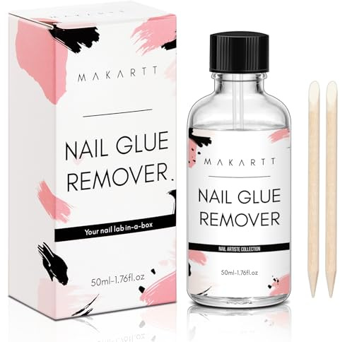Makartt Dissolvant Professionnel Pour Colle à Ongles, Nail glue remover 50 ml, Spécial Capsules Américaines, Faux Ongles Et Ongles En Acrylique
