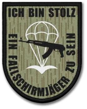 Patch Ich bin Stolz NVA Fallschirmjäger zu sein DDR Luftlande Volksarmee #40321
