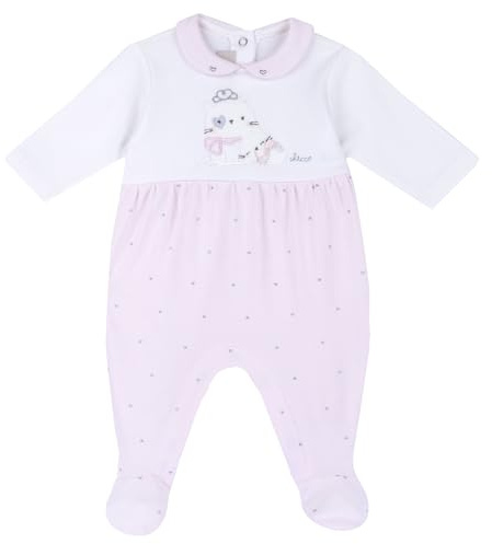 Chicco Tutine Con Apertura Entrogamba Neonato/Neonata 0-24 mesi, Rosa (3), 1 mesi, Designed in Italy