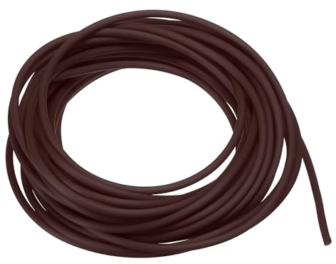 PATIKIL Caucho Cable Tubo 16 Pies Silicona Hueco Tubo 2mm OD 1mm ID Marrón | para Bricolaje Artesanía Abalorios Collares Pulsera
