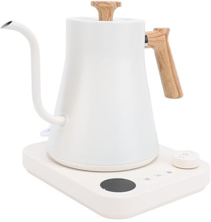 Hervidor Eléctrico con Cuello de Cisne, 1200 W, 900 Ml de Capacidad, Hervidor de Agua con Pantalla LCD, Temporizador, Control Preciso de Temperatura, Hervidor de Agua (Enchufe