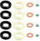 Sello de Inyector 1.6 HDI, Kit de Juntas de Inyector Diésel, 16 PCS Junta Tórica de Boquilla de Inyector de Combustible, Kit de Arandela Reparación Inyectores Diésel para Citroen Berlingo C2 C3 C4