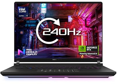 ASUS ROG Strix SCAR 16 G635LW Gaming Laptop | 16.0 WQXGA 240Hz Screen | Intel Core Ultra 9 275HX | NVIDIA GeForce RTX 5080 Laptop GPU | 64GB RAM | 2TB SSD | UK Layout Backlit Keyboard | Windows 11