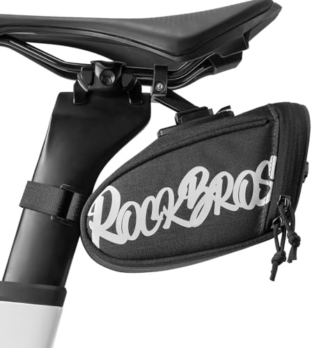 ROCKBROS Cykelsadelväska Bärbar Sadelväska För Landsväg, Mountainbike, Gravelcyklar och Hopfällbara Cykeltillbehör Svart