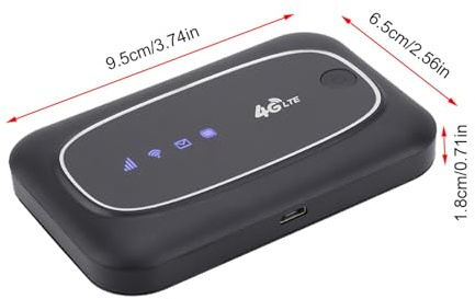 Acouto 4G Modem Mobile Router Portable Hotspot For Europe and Asia Mobile WiFiMobile Ro (Black)