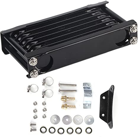 Motorcycle Engine Oil Cooler Universal Cooling Radiator Kit Monkey Car 100‑250CC Dirt Bike ATV 4‑Wheel Motorcycle Black
